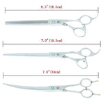 Perfect Thinning, Straight, Curved twith Comb for Long & Short Hair