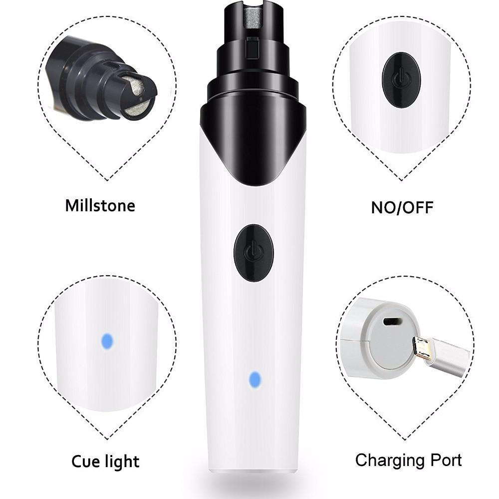 Rechargeable Painless Pet's Nail Grinder With QuietSpin Technology