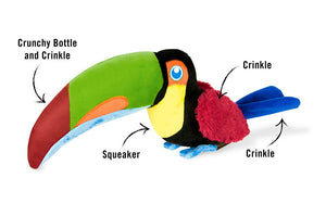 Toucan Plush Dog Toy
