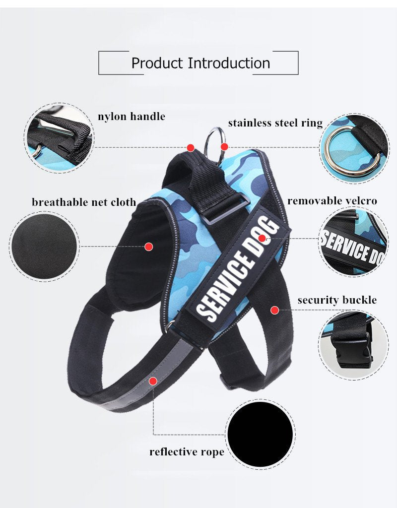 New Heavy Duty Reflective Dog Harness - Free Shipping