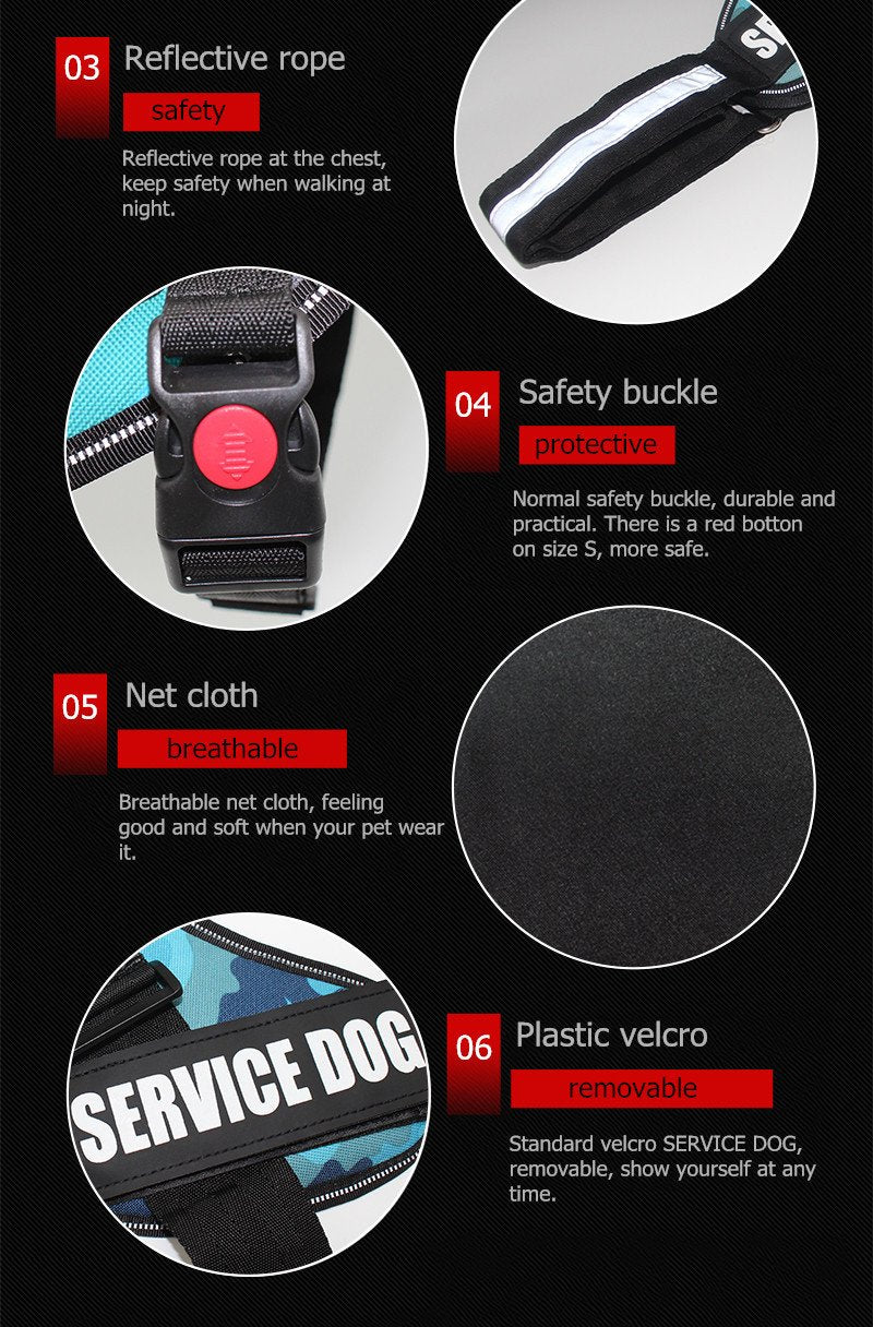 New Heavy Duty Reflective Dog Harness - Free Shipping